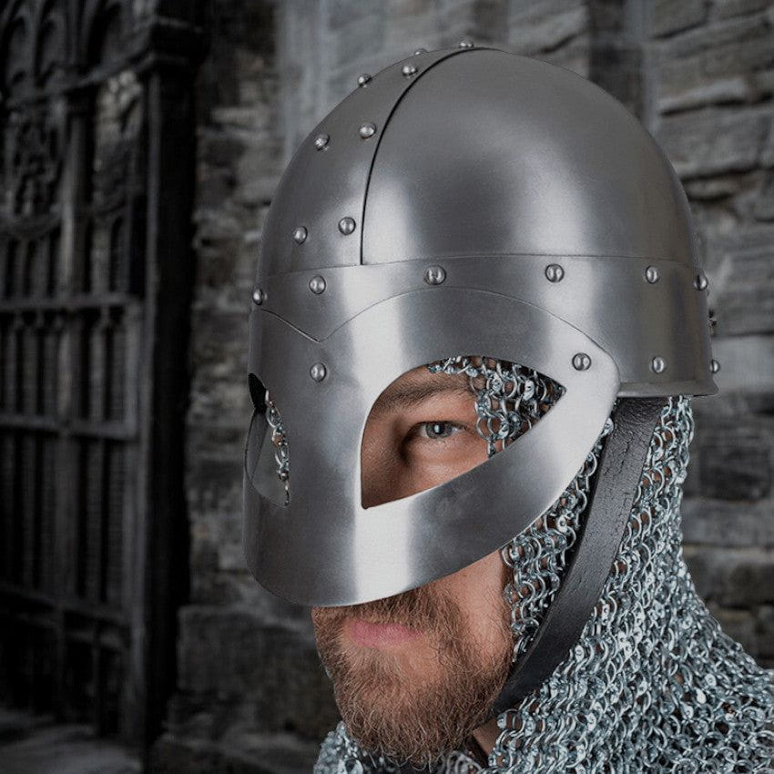 Steel Viking Face Guard Helmet | Medieval Combat Gear-1-Viking Warrior