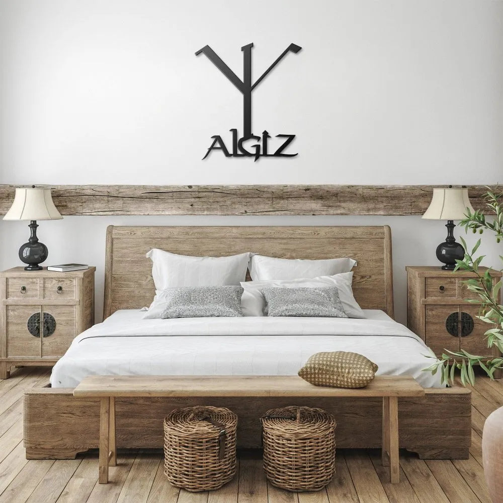 Viking Protection Symbol Metal Wall Sign-3-Viking Warrior