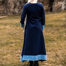 NEW Viking Dress - Dark Blue with LightBlue trim
