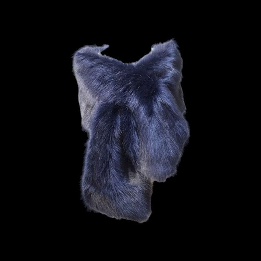 Faux Coyote Fur Pelt Mantle Viking Cloak