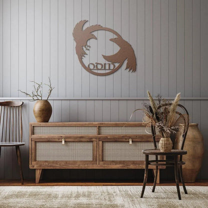 Odin's Ravens Metal Wall Sign-4-Viking Warrior