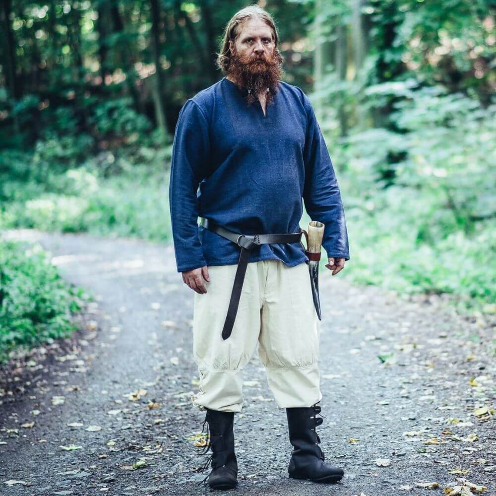 Premium Viking Pants in Natural | Norse Wanderer’s Cotton Viking Trousers