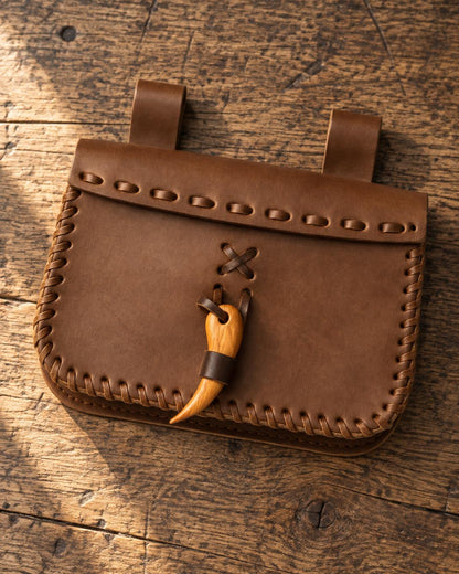 Brown Viking Belt Bag | Handmade Leather