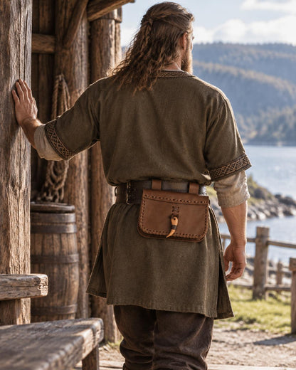 Brown Viking Belt Bag | Handmade Leather