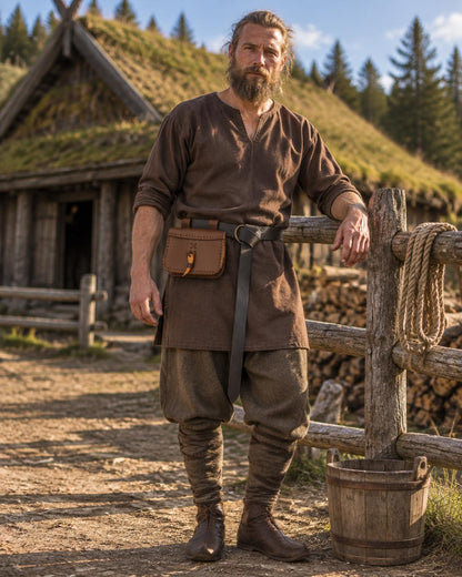 Brown Viking Belt Bag | Handmade Leather
