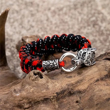 Viking Wolf Bracelet with Paracord Rope | Multiple Colors-2-Viking Warrior