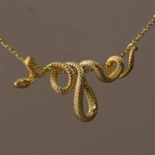 Viking Snake Necklace with Coiled Serpent Jormungandr-2-Viking Warrior