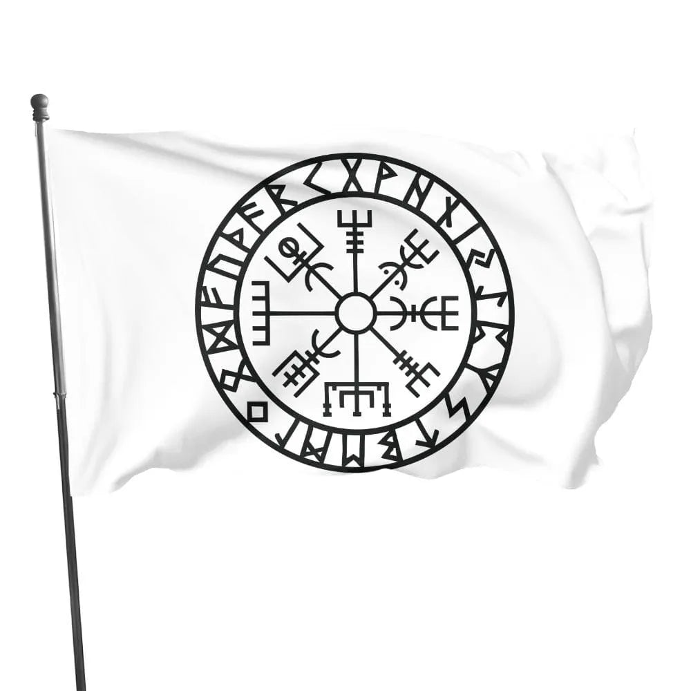 Viking Vegvisir Wayfinder Compass Banner Flag-1-Viking Warrior