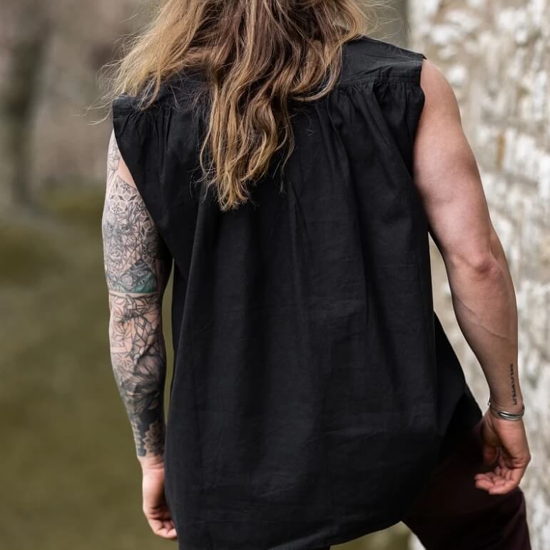 NEW Black Sleeveless Period Shirt