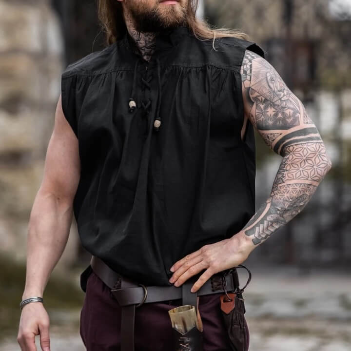 NEW Black Sleeveless Period Shirt