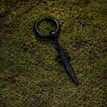 Stainless Steel Dagger Hoop Earring-3