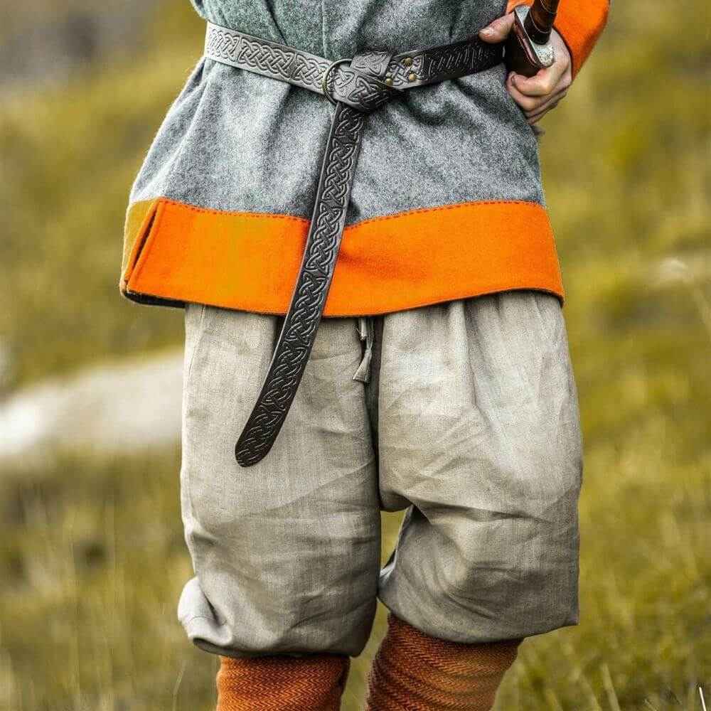 Stone Color Linen Viking Pants-6-Viking Warrior