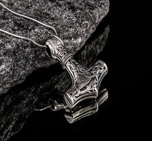 Thor's Hammer Pendant Sterling Silver Mjolnir from Mammen Village-2