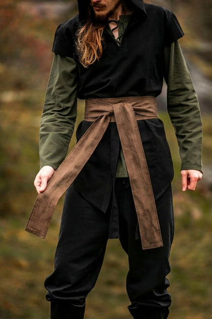 Brown Linen Viking Belt | Unisex Medieval Style