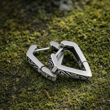 Viking Angular Hoop Earrings