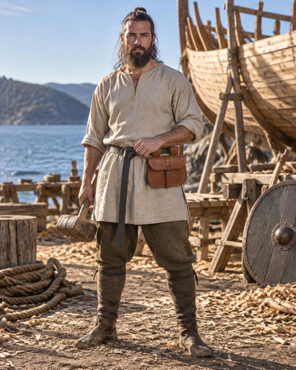 Brown Viking Belt Bag | Handmade Leather