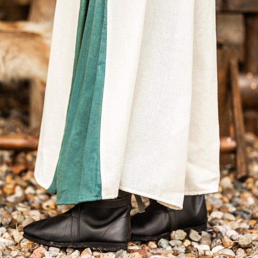 Viking Dress - Long Sleeves in Natural and Green with Lacing-6-Viking Warrior