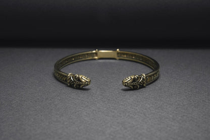Viking Bracelet with Elder Futhark Runes