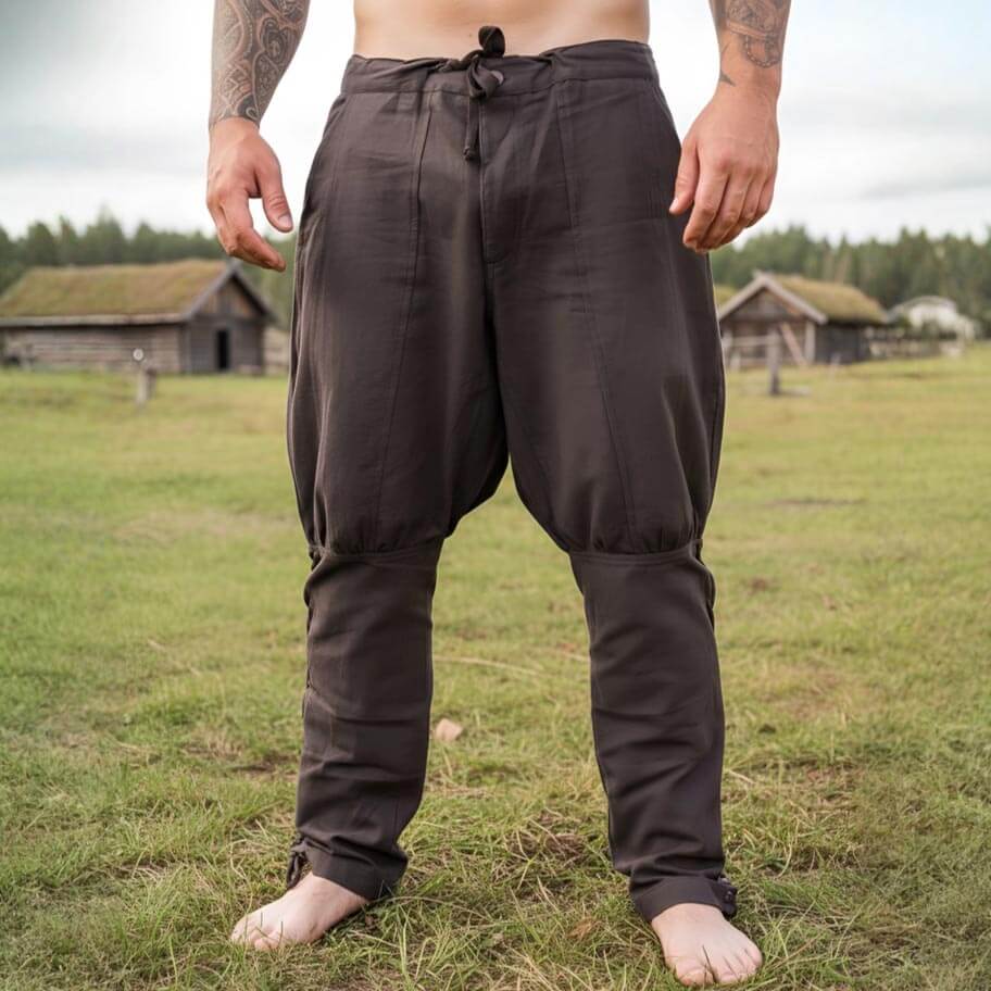 Authentic Viking Pants in Brown - grounding Bardcore visuals in historical style