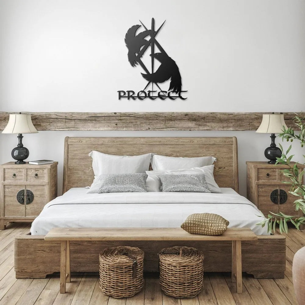 Viking Protect Metal Wall Sign-2-Viking Warrior
