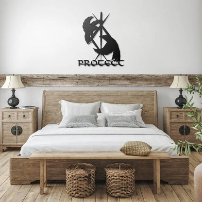 Viking Protect Metal Wall Sign-2-Viking Warrior