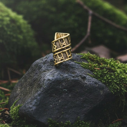 Viking Rune Spiral Wrap Beard Beads