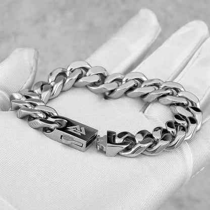 Viking Rune Stainless Steel Chain Bracelet