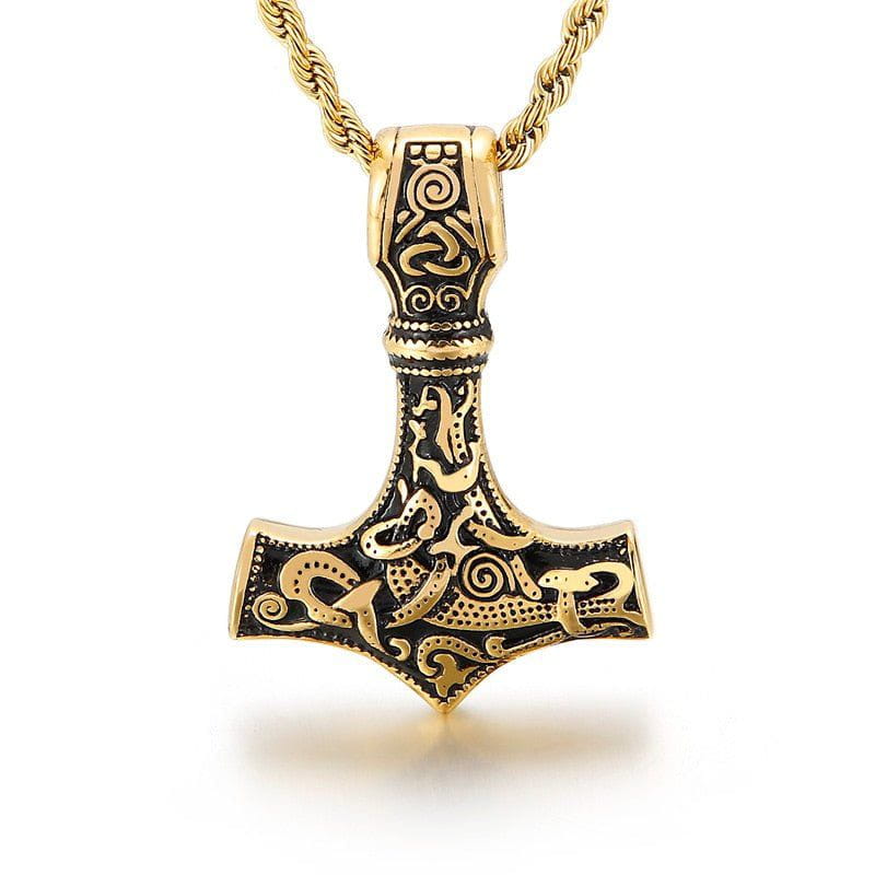 Viking Thor's Hammer Necklace-5