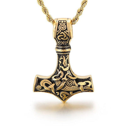 Viking Thor's Hammer Necklace-5