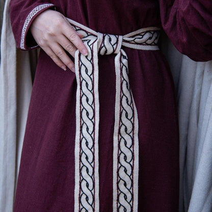 Viking Tie Belt for Ladies Dresses | Woven Design Natural Color-3-Viking Warrior