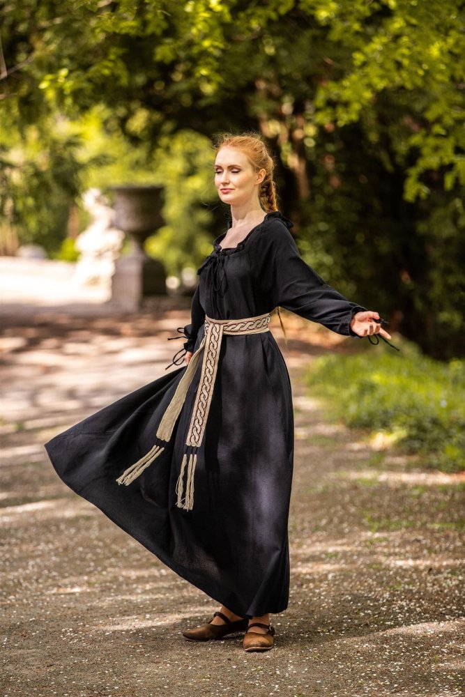 Viking Tie Belt for Ladies Dresses | Woven Design Natural Color-7-Viking Warrior