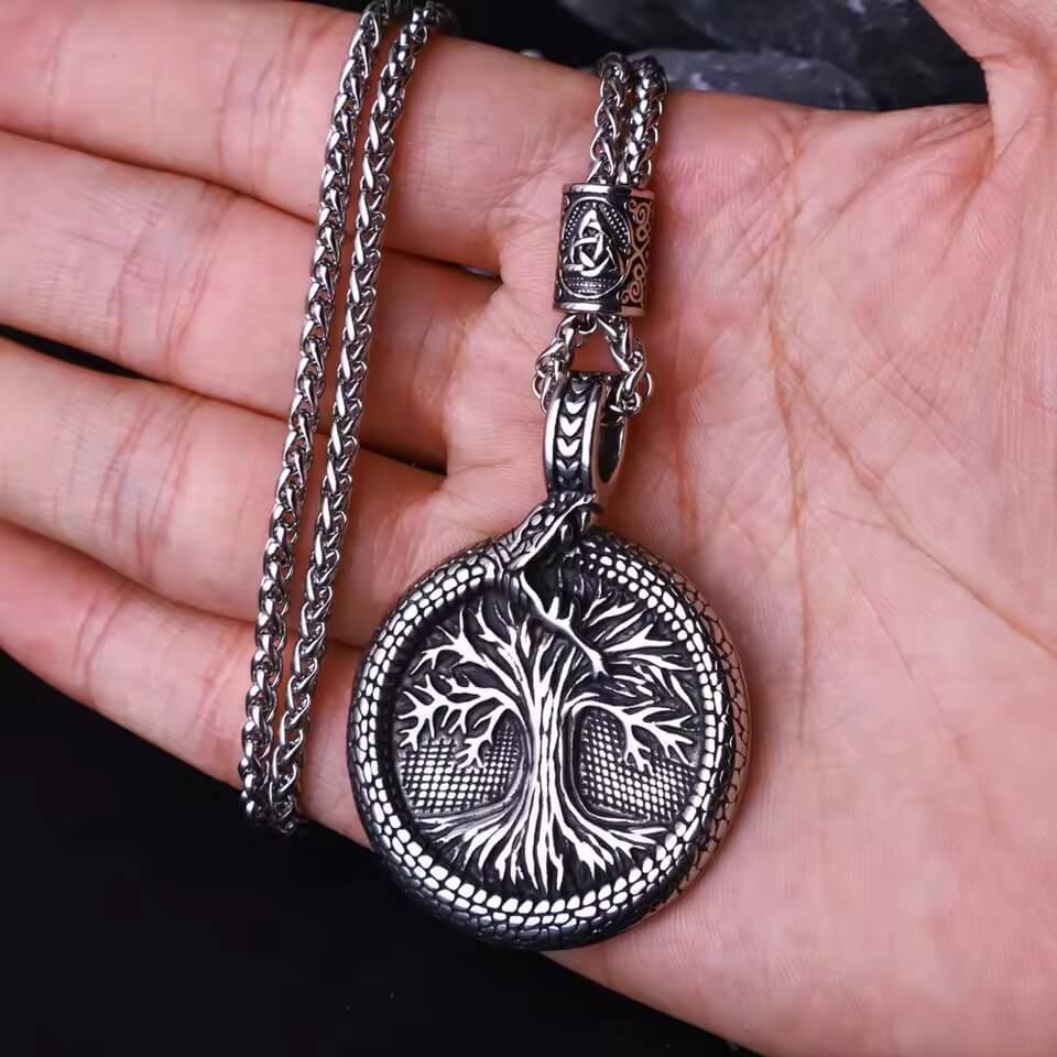 Viking Tree of Life Stainless Steel Necklace