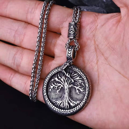 Viking Tree of Life Stainless Steel Necklace