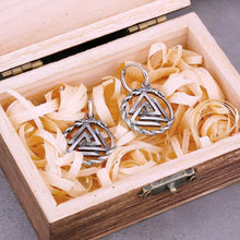 Viking Valknut Stainless Steel Hoop Earrings