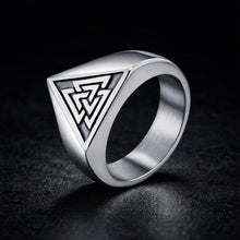 Viking Valknut Stainless Steel Signet Ring