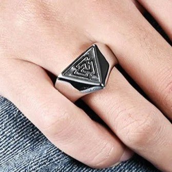 Viking Valknut Stainless Steel Signet Ring