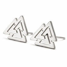 Viking Valknut Stainless Steel Stud Earrings