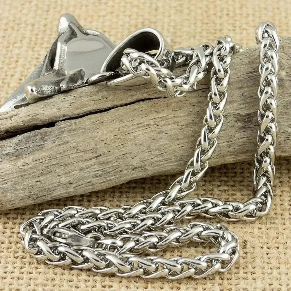 Viking Wolf Necklace | Darkened Steel | Witcher Inspired-4-Viking Warrior