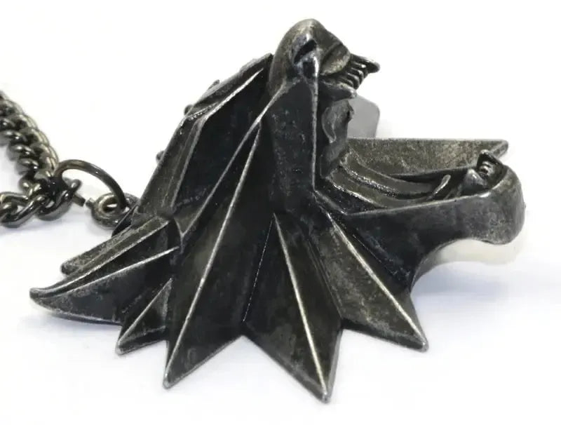 Viking Wolf Necklace | Darkened Steel with Colored Stone Eyes | Witcher Inspired-8-Viking Warrior