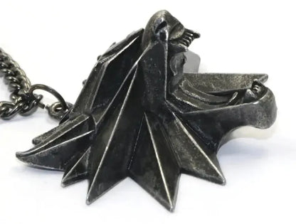 Viking Wolf Necklace | Darkened Steel with Colored Stone Eyes | Witcher Inspired-8-Viking Warrior