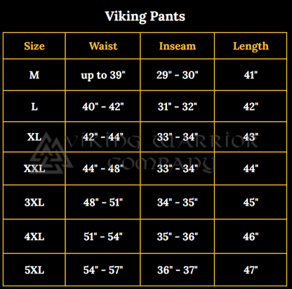 Black Linen Viking Pants-Pants-Viking Warrior-G
