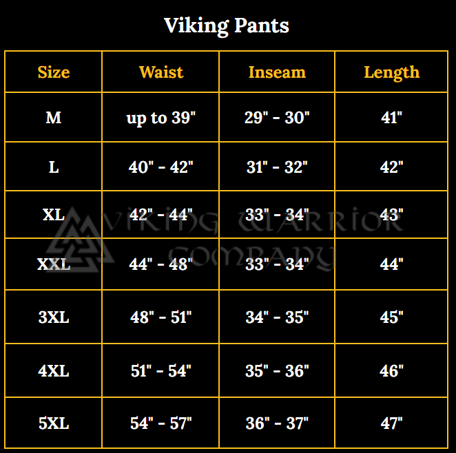 Premium Black Viking Pants | Authentic Cut with Leg Lacing