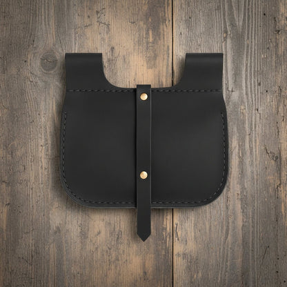 Authentic Viking Leather Belt Bag | Buckle Closure & Spacious Design