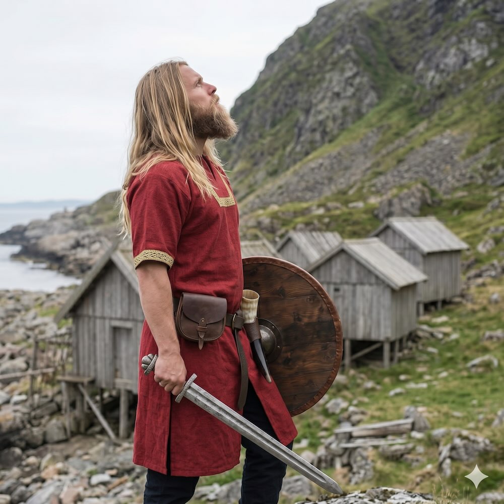 NEW ITEM - Viking Tunic - Red Short Sleeved Tunic