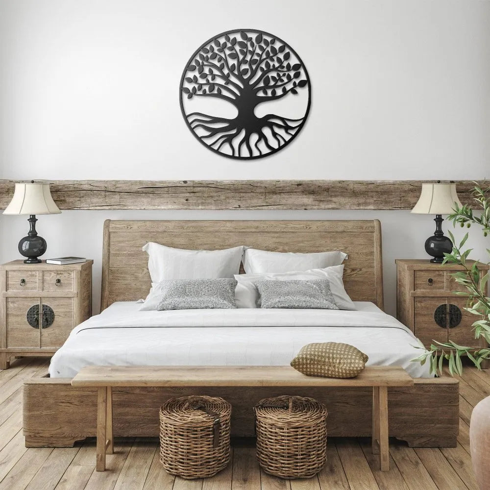 Viking Tree of Life Metal Wall Sign - Ygdrassil-2-Viking Warrior