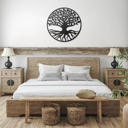 Viking Tree of Life Metal Wall Sign - Ygdrassil-2-Viking Warrior