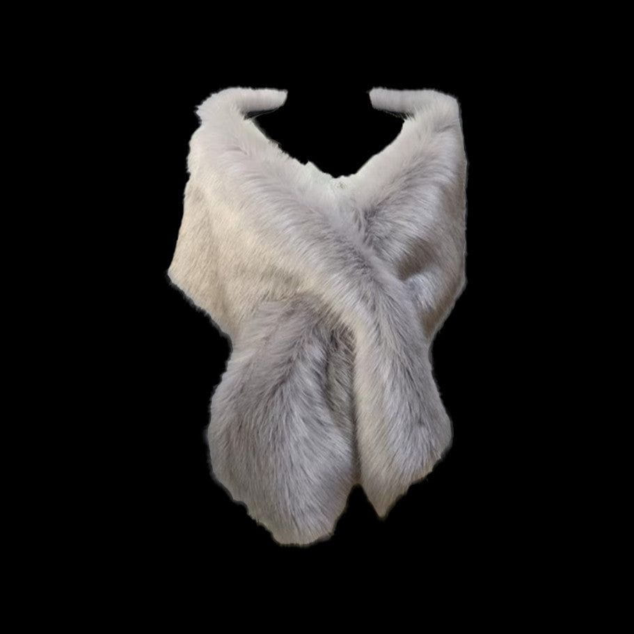 Faux Coyote Fur Pelt Mantle Viking Cloak