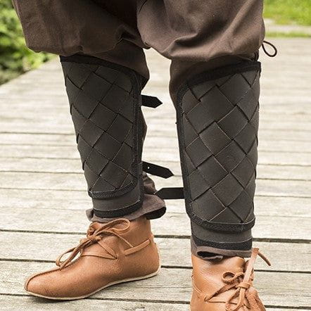 Woven Leather Viking Greaves | Battle Armor-1-Viking Warrior
