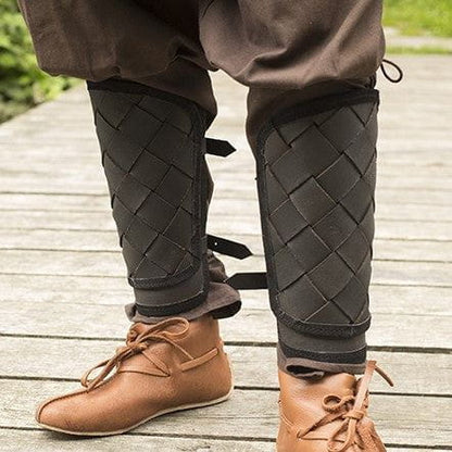 Woven Leather Viking Greaves | Battle Armor-1-Viking Warrior