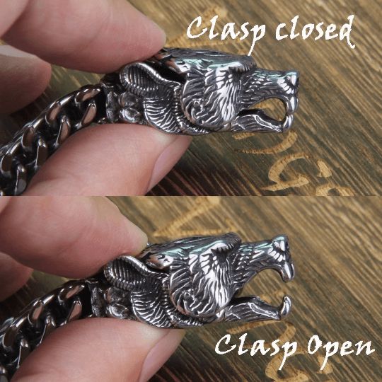 Steel Norse Viking Bracelet Clasps from Viking Warrior Co.